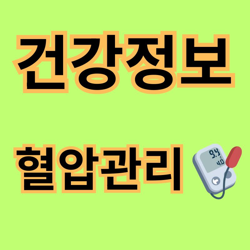 고혈압 관리 혈압관리