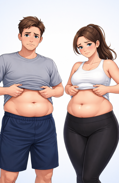 복부비만 비만 남자 여자