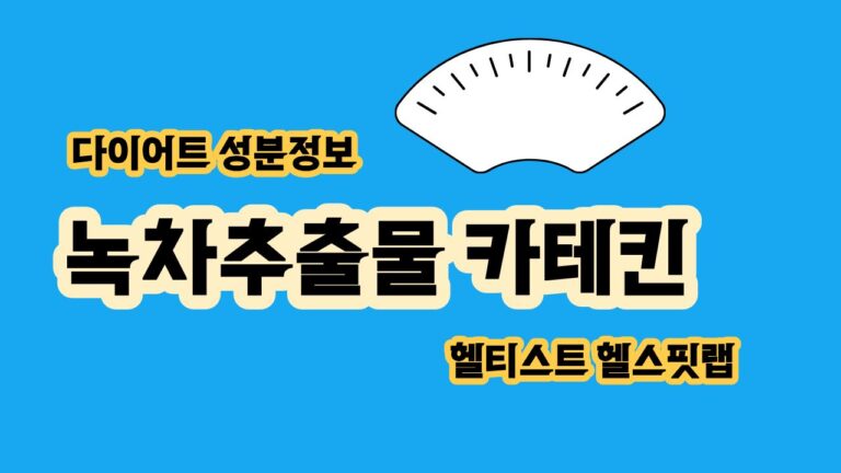 녹차추출물 카테킨 다이어트성분 체지방 감소와 부작용