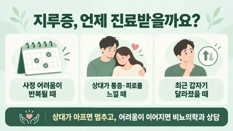 지루증 진료가 필요한 세 가지 신호